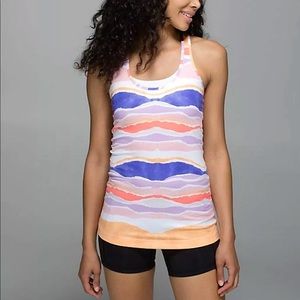 Lululemon Cool Racerback Bleacher Stripe Tank Top